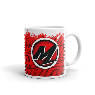 Metra White glossy mug 2 RED1