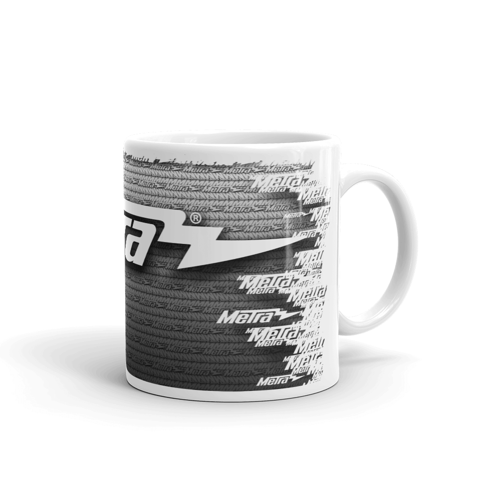 Metra Turbo Steel-White glossy mug