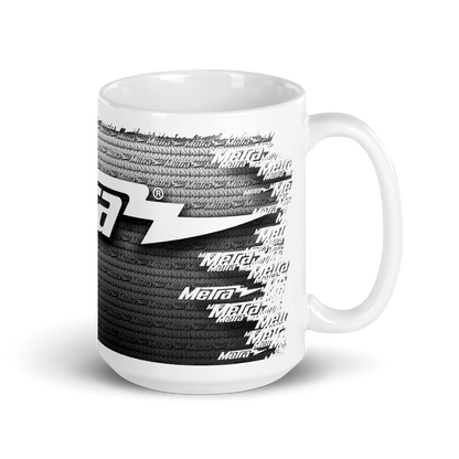 Metra Turbo Steel-White glossy mug