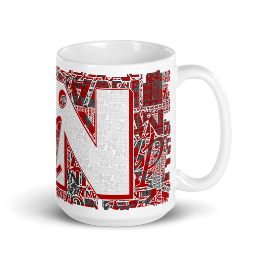 AiN White glossy mug B