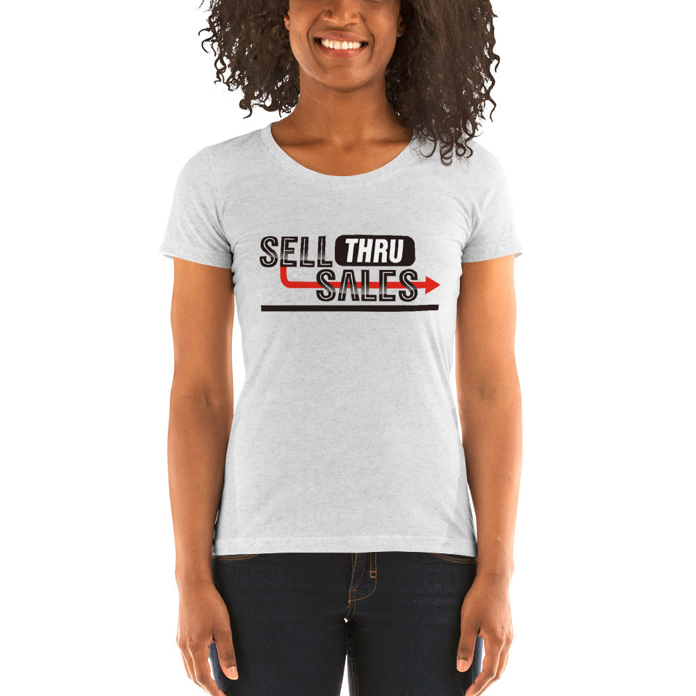 Sell Thru Sales-Ladies' short sleeve t-shirt